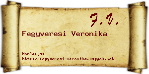 Fegyveresi Veronika névjegykártya